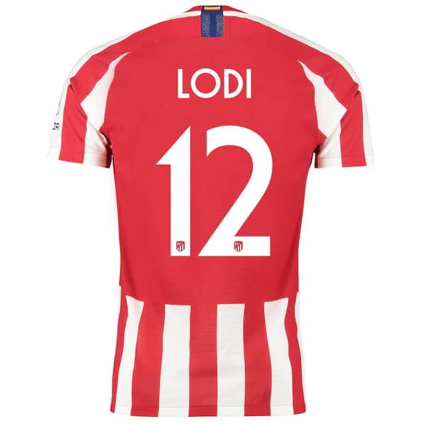 Tailandia Camiseta Atlético de Madrid NO.12 Lodi 1ª 2019 2020 Rojo